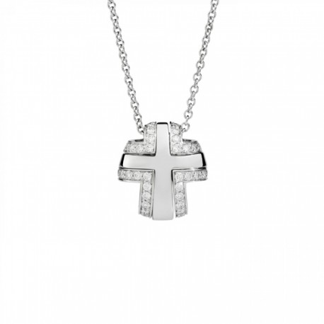 Collana Recarlo Croce Componibile in Oro e Diamanti Collezione Lucrezia 0,42 Ct