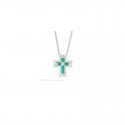 Collana Recarlo Croce con Diamanti e Smeraldi Collezione Decò SA 0,23 SB 0,26 S 0,25