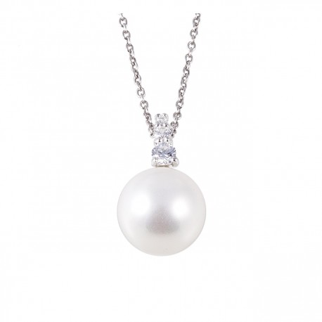 Collana Recarlo con Perla Akoya e Tre Diamanti P01TS731/AK0850-45