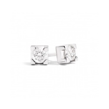 Orecchini recarlo Punto Luce Griffe Quadrato Collezione Maria Teresa 0,30 Ct