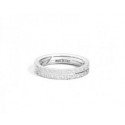 Anello Recarlo a Due Fili con Molla Interna Collezione Face Cube in Oro e Diamanti  0,38 Ct