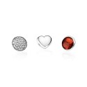Charm Pandora Pietra Natale Gennaio Componibile Petite Memories, in Argento, Zirconi e Pietra Colorata