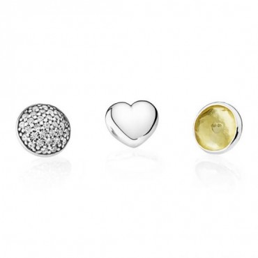 Charm Pandora Pietra Natale Novembre Componibile Petite Memories, in Argento, Zirconi e Pietra Colorata