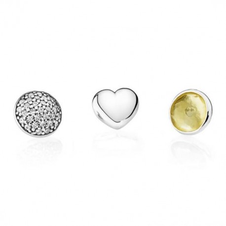 Charm Pandora Pietra Natale Novembre Componibile Petite Memories, in Argento, Zirconi e Pietra Colorata