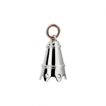 Campanella Festone Queriot in Argento lucido e Oro Rosa 9 Kt