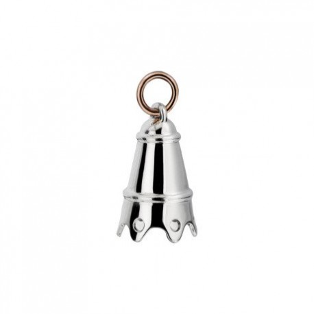 Campanella Festone Queriot in Argento lucido e Oro Rosa 9 Kt