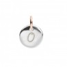 Charm Lettera O Queriot in Argento e Oro Rosa 9 Kt