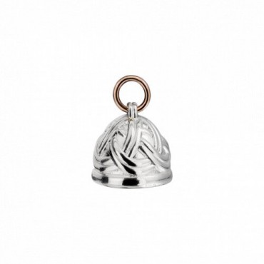 Fortunella Queriot Intreccio in Argento lucido e Oro Rosa 9 Kt