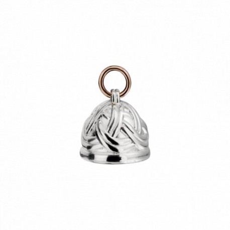 Fortunella Queriot Intreccio in Argento lucido e Oro Rosa 9 Kt