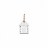 Micro Casetta Queriot Componente in Argento  Lucido e Oro Rosa 9 Kt