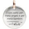 Moneta Queriot "I cani sono per metà angeli e per metà bambini. Totò" in Argento, Oro Rosa 9 Kt e Smalto nero