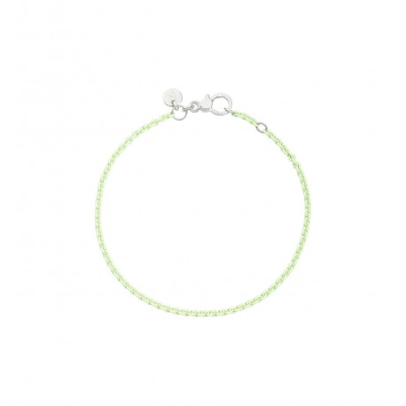 BRACCIALE IN ARGENTO VERDE PASTELLO