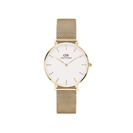 Orologio Donna Daniel Wellinghton Petite Evergold Al quarzo 32mm cassa in Acciaio quadrante Bianco cinturino in Acciaio