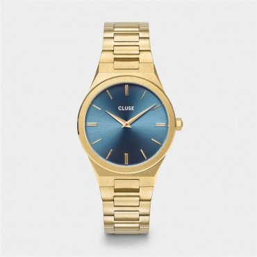Orologio Uomo Cluse Vigoureux 33 Al quarzo 33mm cassa in Acciaio quadrante Blu cinturino in Acciaio