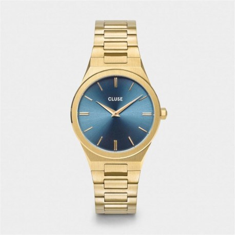 Orologio Uomo Cluse Vigoureux 33 Al quarzo 33mm cassa in Acciaio quadrante Blu cinturino in Acciaio