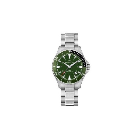 Orologio Uomo Hamilton Khaki Automatic Automatico 40mm cassa in Acciaio quadrante Verde cinturino in Acciaio H82375161