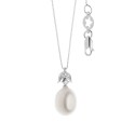 Collana Mughetto Perle Comete Gioielli Collezione Bouquet in Oro Bianco, Perla Coltivata Goccia e Diamanti P.Ct 3