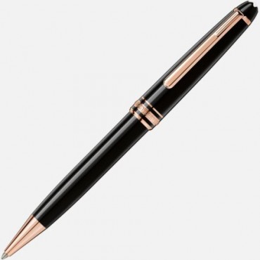 Penna a Sfera Montblanc Meisterstuck Red Gold Coated Classique Nera 112679