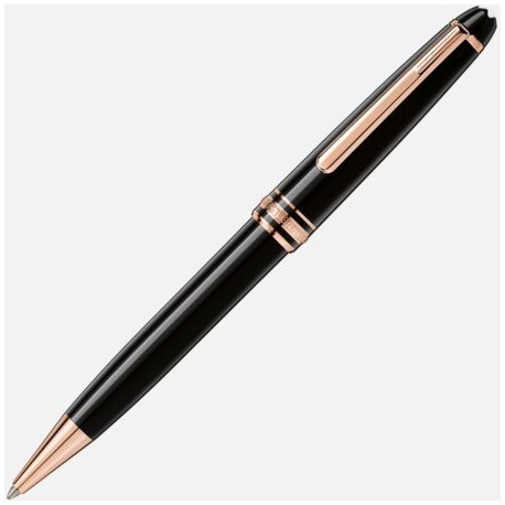 Penna a Sfera Montblanc Meisterstuck Red Gold Coated Classique Nera