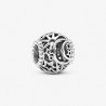 Charm  Pandora Openwork Sole, Stelle e Luna in Argento
