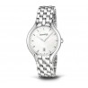 Orologio Eberhard  Rève Al quarzo cassa da 30mm in Acciaio quadrante Bianco argente' cinturino in Acciaio