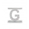 Lettera  Eleonora Giordani G in  Argento con Zirconi