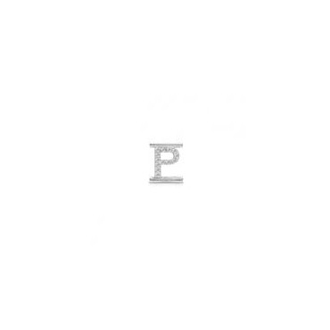 Lettera  Eleonora Giordani P in  Argento con Zirconi