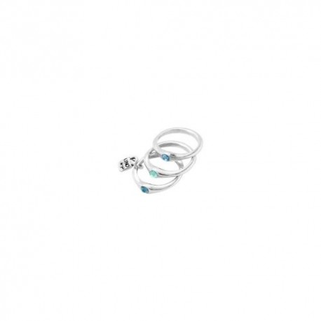 Anello Donna Uno de 50 Happy Blue in Argento con Swarovski O ANCHE IN ORO