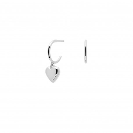 Orecchini Cerchietto  PdPaola in Argento con Con Cuore Pendente