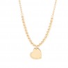 Collana  Donna Cuore Puro Cuore in Argento Placcato Oro Giallo