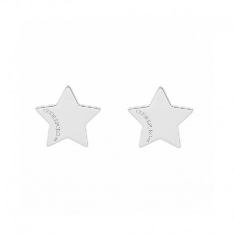 Orecchini a Lobo Donna Cuore Puro Stella in Argento 15mm