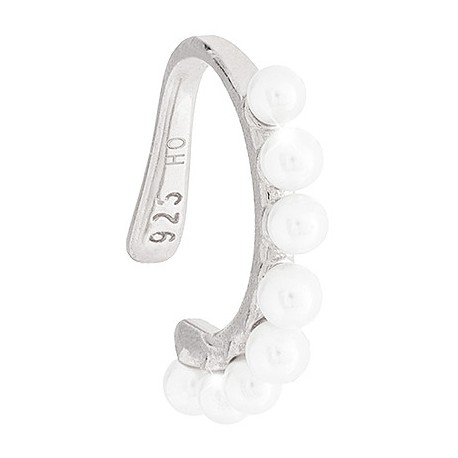 Ear Cuff Donna Rebecca Golden Ear in Argento con Perle