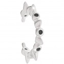 Ear Cuff Donna Rebecca Golden Ear in Argento con Pietre Nere