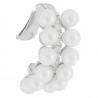 Ear Cuff Donna Rebecca Golden Ear in Argento con Zirconi e Perle
