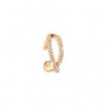Ear Cuff Donna Rebecca Golden Ear in Argento Placcato Oro Giallo con Zirconi