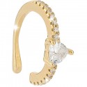 Ear Cuff Donna Rebecca Golden Ear in Argento Placcato Oro Giallo con Zirconi