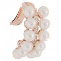 Ear Cuff Donna Rebecca Golden Ear in Argento Placcato Oro Giallo con Zirconi e Perle