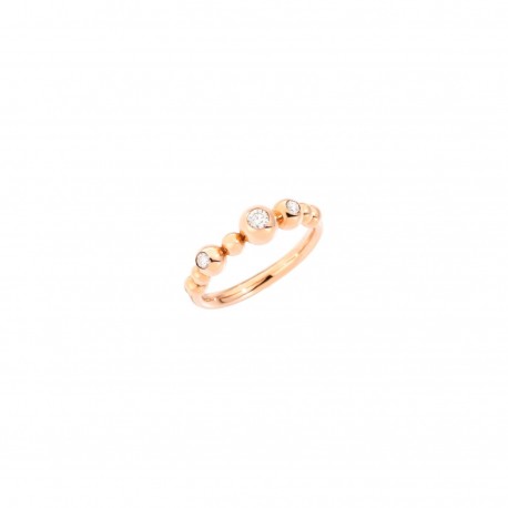Anello Donna Dodo Bollicine in  Oro Rosa   con Diamanti