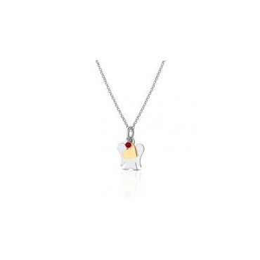 Collana Donna Angelo Roberto Giannotti in Argento e Cuore Placcato Oro Giallo