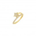 Anello Stella  Lauren P. Jewels in Argento Placcato Oro Giallo con Zirconi