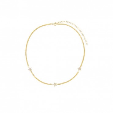 Bracciale con Stelle  Lauren P. Jewels in Argento Placcato Oro Giallo con Zirconi