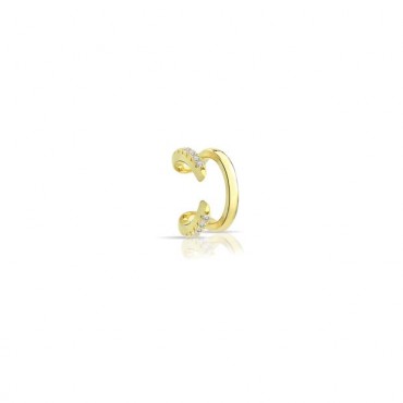 Earcuff Pavè  Lauren P. Jewels in Argento Placcato Oro Giallo con Zirconi