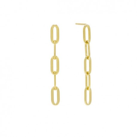 Orecchini Catena  Lauren P. Jewels in Argento Placcato Oro Giallo