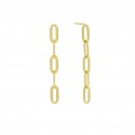 Orecchini Catena  Lauren P. Jewels in Argento Placcato Oro Giallo