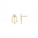 Orecchini Stella  Lauren P. Jewels in Argento Placcato Oro Giallo con Zirconi