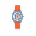 Orologio IAM   Al quarzo cassa da 40mm in Policabonato quadrante Blu cinturino in Silicone