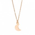 Collana donna DoDo in Oro Rosa Pendente Ciondolo Mezza Luna Segui i tuoi sogni 40cm -  DCLLP/LUPP/9/K