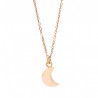 Collana donna DoDo in Oro Rosa Pendente Ciondolo Mezza Luna Segui i tuoi sogni 40cm -  DCLLP/LUPP/9/K