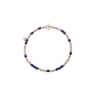 bracciale mini granelli oro rosa & ceramica SKU:DBC0002_GRANX_CBLMX