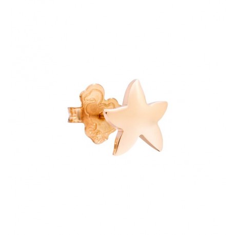 Orecchino Singolo Donna a lobo Stella in  Oro Rosa 9ct(il prezzo è per singolo orecchino)